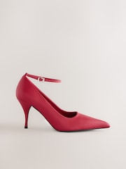 Red Standard Fit Forever Comfort® Point Toe Ankle Strap Courts - Image 6 of 9