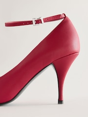 Red Standard Fit Forever Comfort® Point Toe Ankle Strap Courts - Image 8 of 9