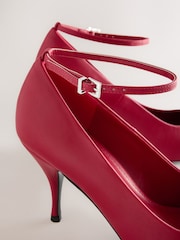 Red Standard Fit Forever Comfort® Point Toe Ankle Strap Courts - Image 9 of 9