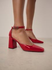 Red Standard Fit Forever Comfort® Square Toe Block Heels - Image 1 of 10