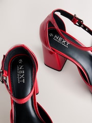 Red Standard Fit Forever Comfort® Square Toe Block Heels - Image 10 of 10