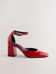 Red Standard Fit Forever Comfort® Square Toe Block Heels - Image 6 of 10