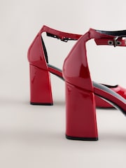 Red Standard Fit Forever Comfort® Square Toe Block Heels - Image 9 of 10