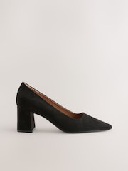 Black Standard/Wide Fit Forever Comfort® Standard/Wide Fit Chisel Toe Block Courts - Image 2 of 5