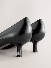 Black Standard Fit Forever Comfort® Point Toe Eyelet Buckle Low Courts - Image 8 of 9