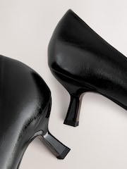 Black Standard Fit Forever Comfort® Point Toe Eyelet Buckle Low Courts - Image 9 of 9