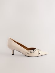 Bone Standard Fit Forever Comfort® Point Toe Eyelet Buckle Low Courts - Image 2 of 5