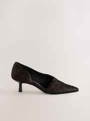 Leopard Print Standard Fit Forever Comfort® Premium Leather With Motionflex Point Toe Heel Shoes - Image 5 of 8