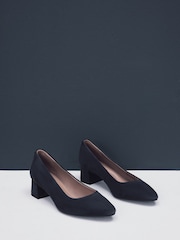 Navy Standard/Wide Fit Forever Comfort® Leather Court Shoes - Image 3 of 8