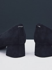 Navy Standard/Wide Fit Forever Comfort® Leather Court Shoes - Image 5 of 8