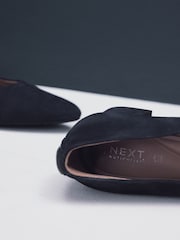 Navy Standard/Wide Fit Forever Comfort® Leather Court Shoes - Image 7 of 8