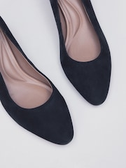 Navy Standard/Wide Fit Forever Comfort® Leather Court Shoes - Image 8 of 8