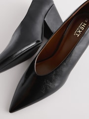 Black Standard Fit Forever Comfort® Point Toe Block Courts - Image 7 of 7