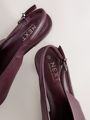 Burgundy Red Standard Fit Forever Comfort® Point Toe Ruched Slingback Heels - Image 10 of 10