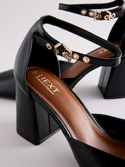 Black Standard Fit Forever Comfort® Square Toe Block Heels - Image 9 of 9