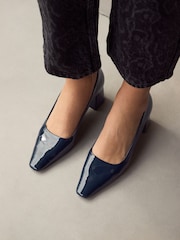 Navy Standard/Wide Fit Forever Comfort® Standard/Wide Fit Chisel Toe Block Courts - Image 3 of 9