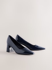 Navy Standard/Wide Fit Forever Comfort® Standard/Wide Fit Chisel Toe Block Courts - Image 5 of 9