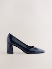 Navy Standard/Wide Fit Forever Comfort® Standard/Wide Fit Chisel Toe Block Courts - Image 6 of 9