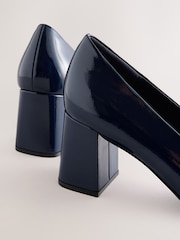 Navy Standard/Wide Fit Forever Comfort® Standard/Wide Fit Chisel Toe Block Courts - Image 8 of 9