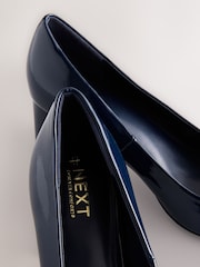 Navy Standard/Wide Fit Forever Comfort® Standard/Wide Fit Chisel Toe Block Courts - Image 9 of 9