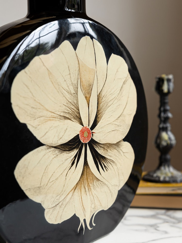 Rockett St George Black/Gold Floral Table Lamp - Image 2 of 4