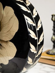 Rockett St George Black/Gold Floral Table Lamp - Image 3 of 4