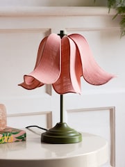 Rockett St George Pink/Green Petal Table Lamp - Image 1 of 6