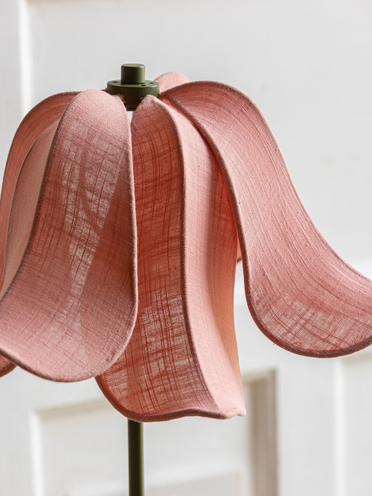 Rockett St George Pink/Green Petal Table Lamp - Image 2 of 6