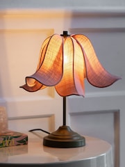 Rockett St George Pink/Green Petal Table Lamp - Image 3 of 6
