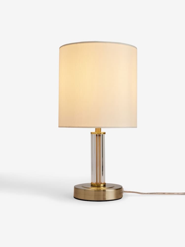 Lipsy Gold Small Glass Table Lamp - Image 4 of 4