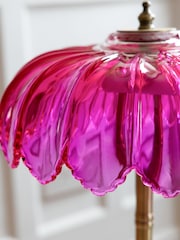Rockett St George Pink/Brass Palm Desert Island Table Lamp - Image 3 of 6