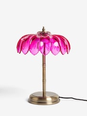 Rockett St George Pink/Brass Palm Desert Island Table Lamp - Image 4 of 6