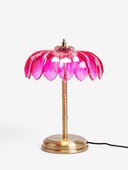 Rockett St George Pink/Brass Palm Desert Island Table Lamp - Image 5 of 6