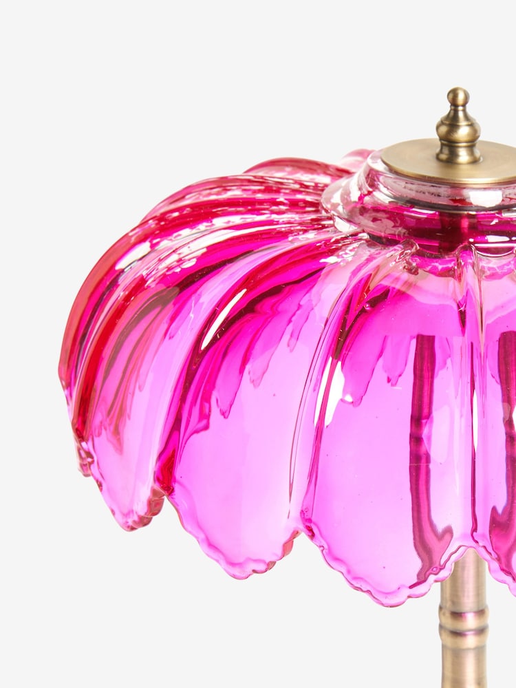 Rockett St George Pink/Brass Palm Desert Island Table Lamp - Image 6 of 6
