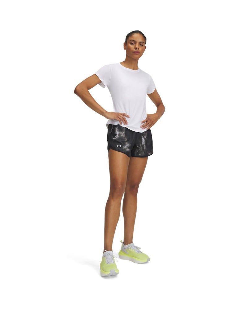 Under Armour Black Fly By 3 Printed Shorts - Image 3 of 3