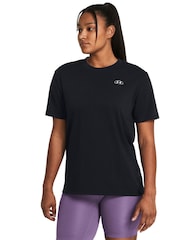 Under Armour Black Embroidered Patch T-Shirt - Image 1 of 4