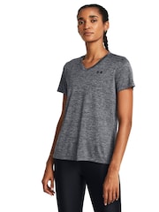 Gris Cromado - Camiseta técnica con cuello de pico de Under Armour - Imagen 1 de 6