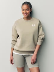 Under Armour Brown Oversized Icon Fleece Sweatshirt - Image 1 of 4
