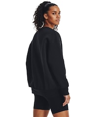 Under Armour Black Oversized Icon Fleece Sweatshirt - Image 2 of 6
