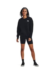 Under Armour Black Oversized Icon Fleece Sweatshirt - Image 3 of 6