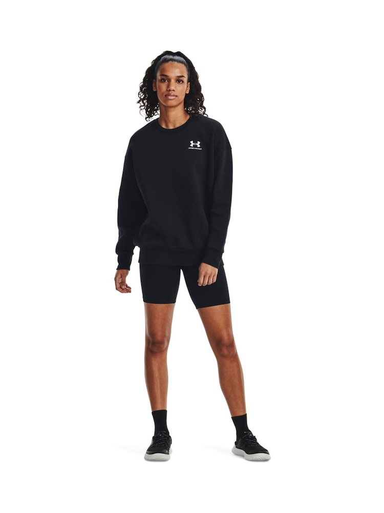 Under Armour Black Oversized Icon Fleece Sweatshirt - Image 3 of 6