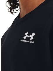 Under Armour Black Oversized Icon Fleece Sweatshirt - Image 4 of 6