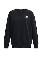 Under Armour Black Oversized Icon Fleece Sweatshirt - Image 5 of 6