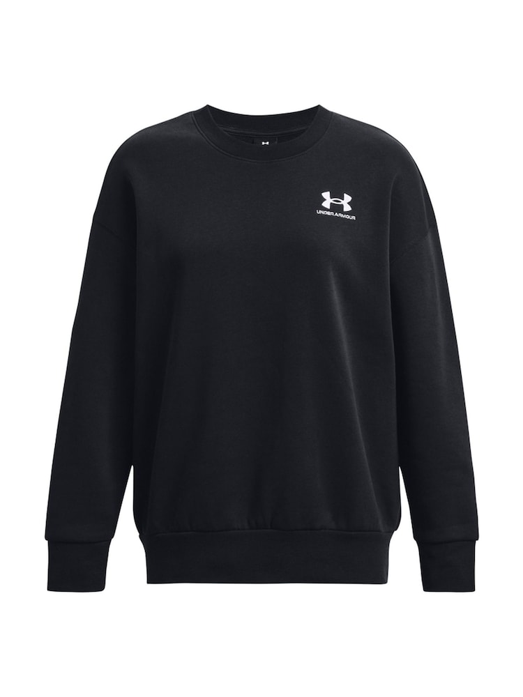 Under Armour Black Oversized Icon Fleece Sweatshirt - Image 5 of 6