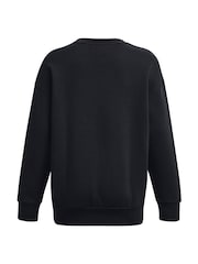 Under Armour Black Oversized Icon Fleece Sweatshirt - Image 6 of 6