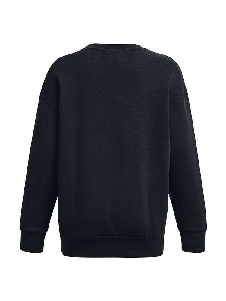 Under Armour Black Oversized Icon Fleece Sweatshirt - Image 6 of 6