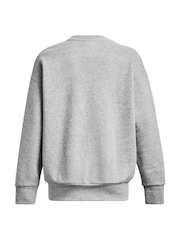 Under Armour Grey Oversized Icon Fleece Sweatshirt - Image 10 of 10