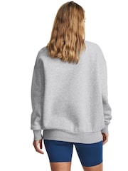 Under Armour Grey Oversized Icon Fleece Sweatshirt - Image 2 of 10