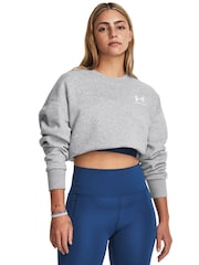 Under Armour Grey Oversized Icon Fleece Sweatshirt - Image 7 of 10