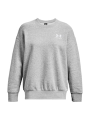 Under Armour Grey Oversized Icon Fleece Sweatshirt - Image 9 of 10
